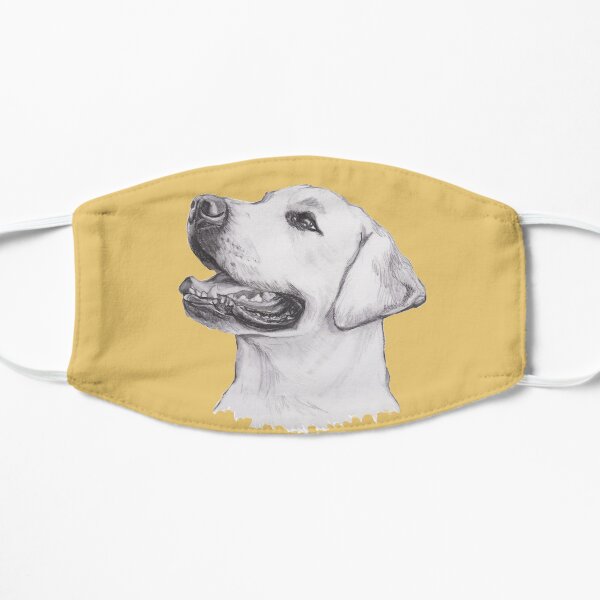 Labrador Retriever Dog Portrait Drawing Flat Mask