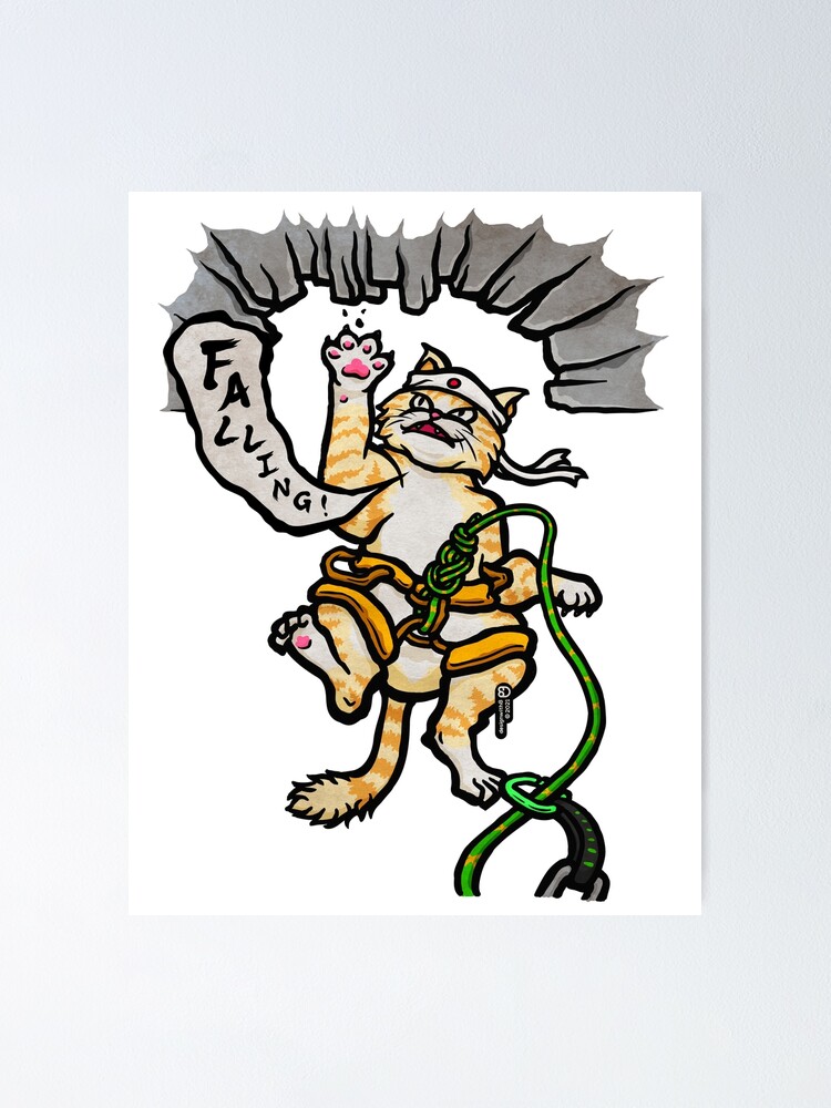 Póster for Sale con la obra «Gato de escalada deportiva Escalada