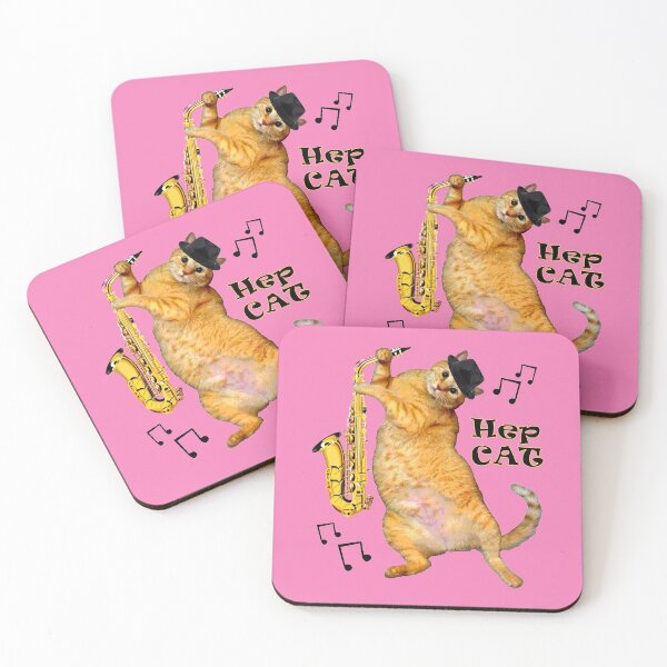 Item preview, Hep Cat Playing Saxophone - In the Pink designed and sold by RawSunArt.