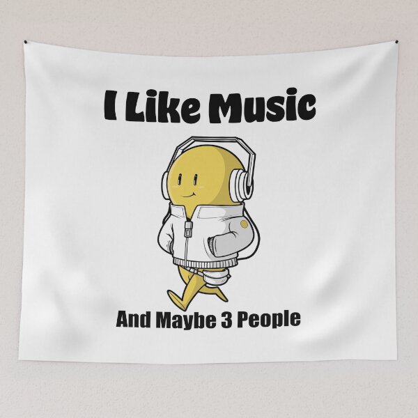 Item preview, I Like Music And Maybe 3 People Music Lovers Mixed Tape Cassette Tapes designed and sold by KLINESTORE.