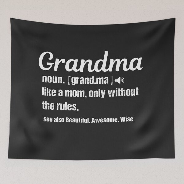 Item preview, Grandma Funny Letters LIKE A MOM,ONLY WITHOUT THE RULES see also Beautiful, Awesome, Wise  designed and sold by Dream-bubble.