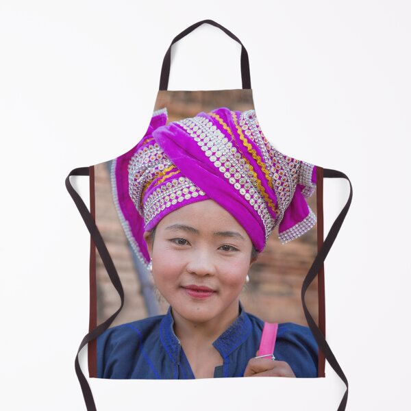 Item preview, Myanmar. Bagan. Portrait of a Local Lady in a beautiful Headdress. designed and sold by vadim19.
