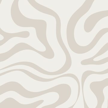Liquid Swirl Contemporary Abstract Pattern in Mushroom Cream Yoga Mat