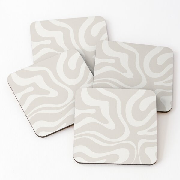 Item preview, Liquid Swirl Modern Abstract Pattern in Light Mushroom Beige and Pale Cream designed and sold by kierkegaard.