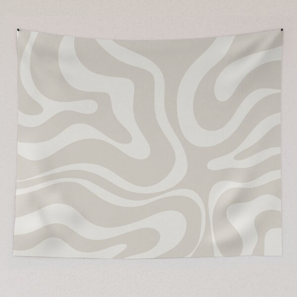 Item preview, Liquid Swirl Modern Abstract Pattern in Light Mushroom Beige and Pale Cream designed and sold by kierkegaard.