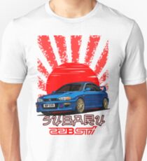 Subaru Impreza 22B WRX STI - R.I.P. EVO (Blue) Unisex T-Shirt