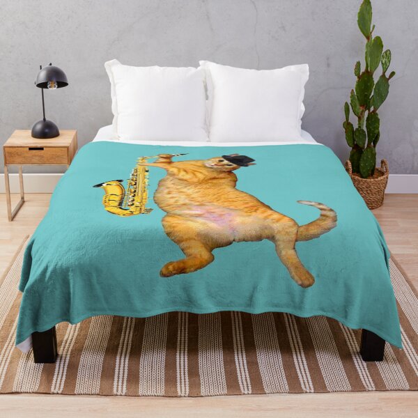 Item preview, Hep Cat with Saxophone - Playing the Blues designed and sold by RawSunArt.