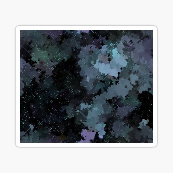 Dark Pixel Art Cloudy Sky Sticker