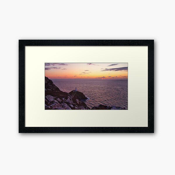 Sun Sets at South Stack Framed Art Print