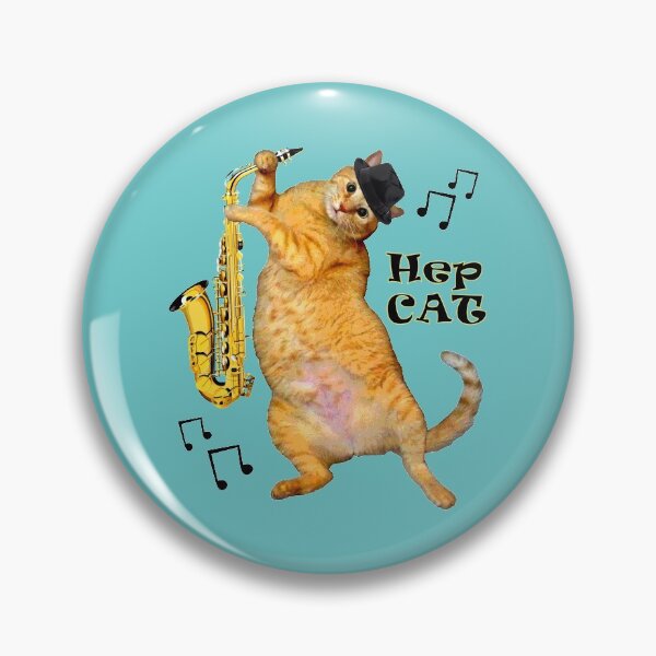 Item preview, Hep Cat Plays Saxophone - Playing the Blues designed and sold by RawSunArt.