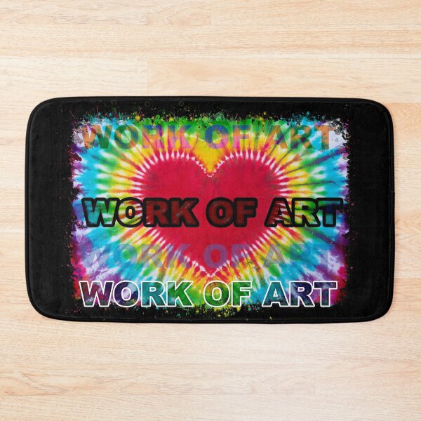 Item preview, YOU are a WORK of ART - You only live once - free your mind - Hippie retro tie-dye HEART art designed and sold by originalsusie.