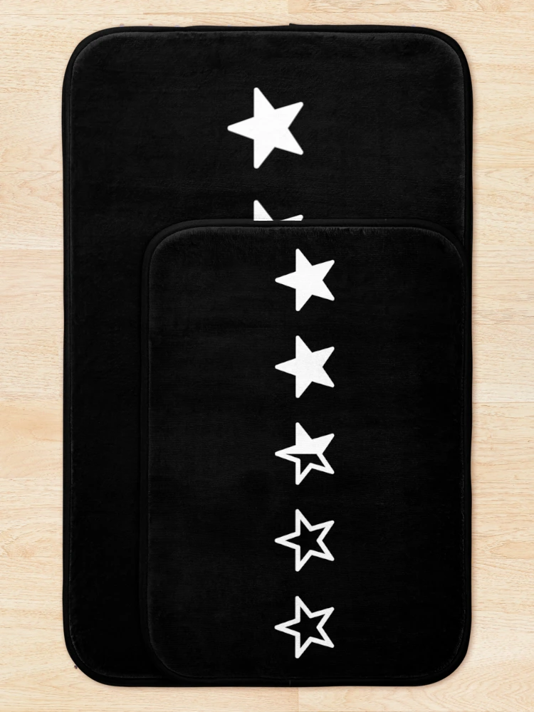 Thumbnail 5 of 6, Bath Mat, Star Filled Pattern Minimal Design (Pattern Collection) designed and sold by MinimalDM.