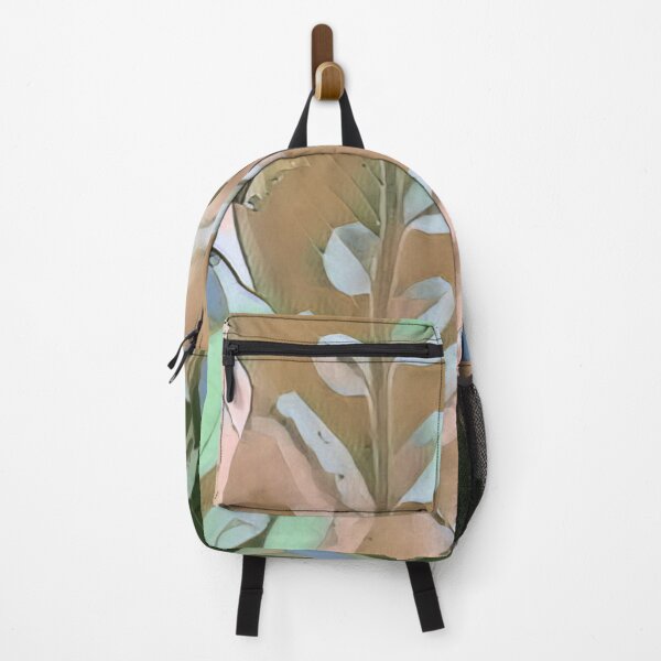 Item preview, Abstract Variegated Leaves Pastel Green Tan Blue designed and sold by LaurenWDesigns.