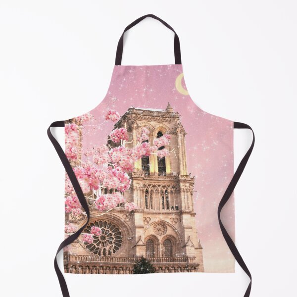 Item preview, Notre Dame Paris in Pink and Cherry Blossom Aesthetic Kawaii Moon designed and sold by Jolly-Yosei.