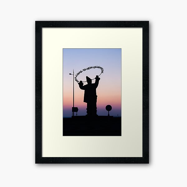 New Brighton Rainbow Clown Framed Art Print