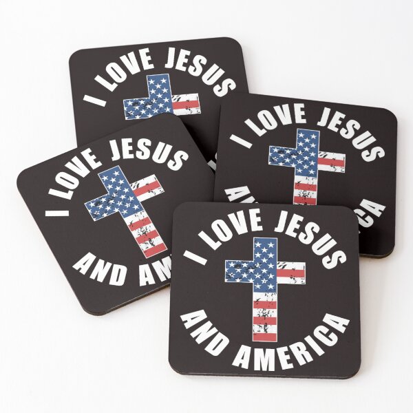 Artikelvorschau, Ich liebe Jesus und Amerika USA Flagge Christian Cross Freedom entworfen und verkauft von UpwardSpin.