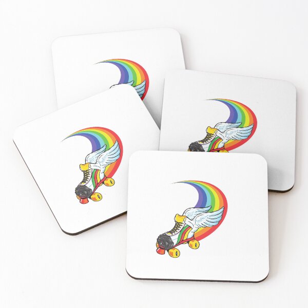 Item preview, Cute roller skating rainbow t-shirt designed and sold by PatBenjanis.