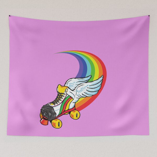 Item preview, Cute roller skating rainbow t-shirt designed and sold by PatBenjanis.