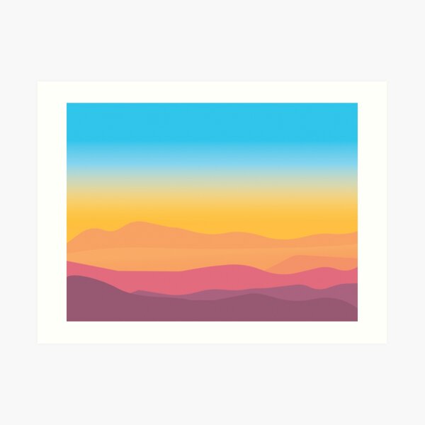 Colourful Mountains Art Print