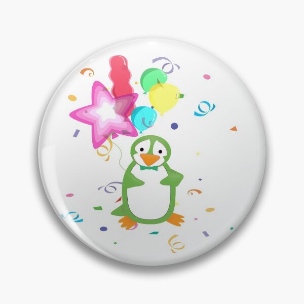 Item preview, Pingüino verde con globos designed and sold by jerankin.