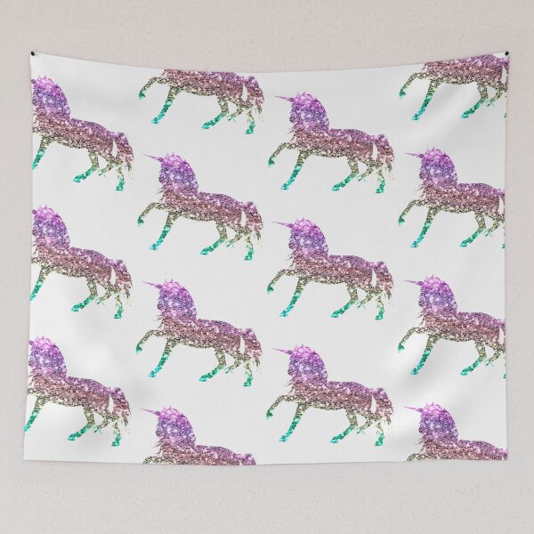 Item preview, Rainbow Glitter Sparkle Unicorn  designed and sold by ColorFlowArt.