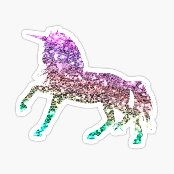 Adesivi - Unicorno - Glitter - 1,8 cm