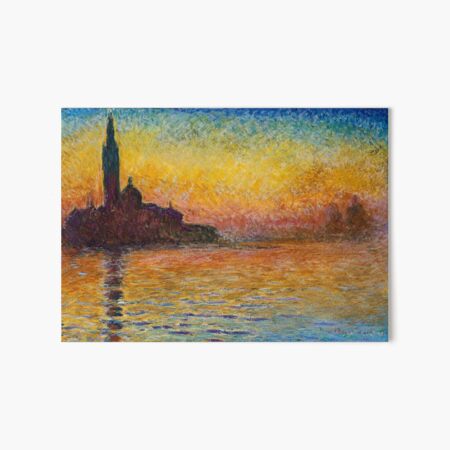 San Giorgio Maggiore At Dusk Painting by Claude Monet Art Board Print