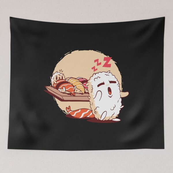Item preview, Sleepwalking Sushi Rolls Cute Kawaii designed and sold by girlsgetgadgets.