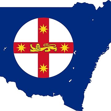 Artwork thumbnail, Flag Map of New South Wales  by abbeyz71