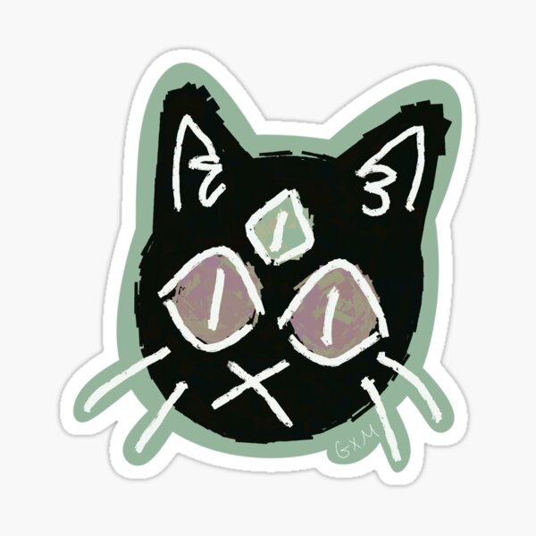 Three Eyed Ugly Cat Sticker