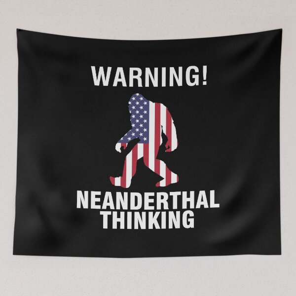 Item preview, Neanderthal Thinking American Flag for Proud Neanderthals designed and sold by timiart.