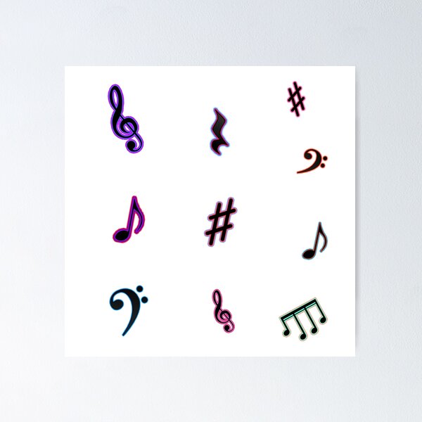 Item preview, Neon Music Notes Multipack - Colorful designed and sold by Musicianst0re.
