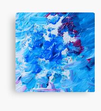 Abstract acrylic painting - a snowstorm. Canvas Print