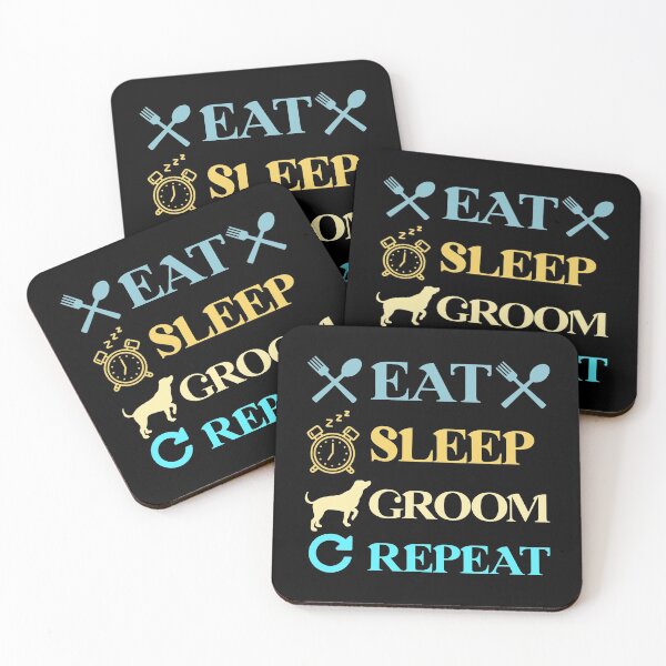 Item preview, Eat Sleep Groom Repeat  designed and sold by Rami Khalifah.