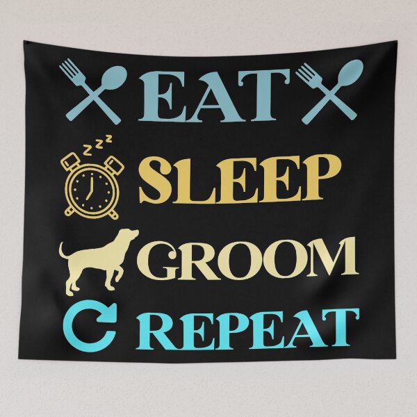 Item preview, Eat Sleep Groom Repeat  designed and sold by Rami Khalifah.