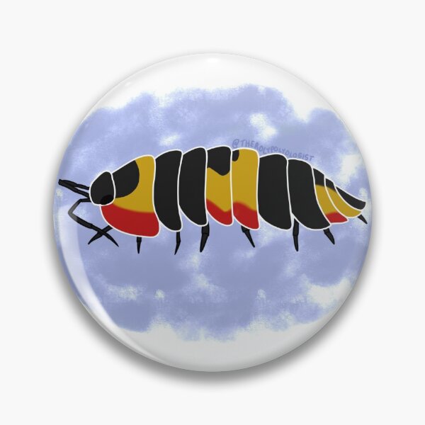 Item preview, Tricolor Isopod with Blue Background designed and sold by rolypolyologist.