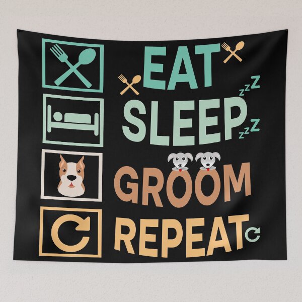 Item preview, Eat Sleep Groom Repeat designed and sold by Rami Khalifah.