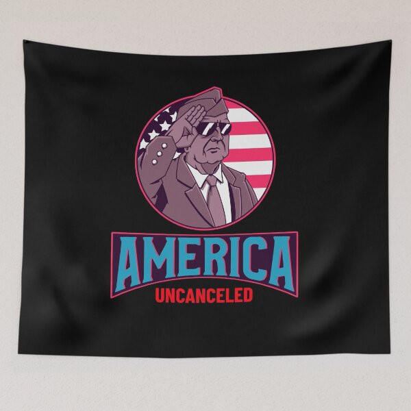 Item preview, American Veteran Saluting behind the American Flag - America Uncanceled designed and sold by WowAllinOne.