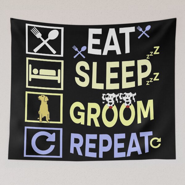 Item preview, Eat Sleep Groom Repeat designed and sold by Rami Khalifah.
