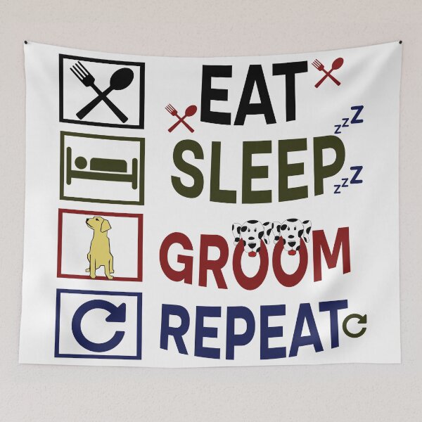 Item preview, Eat Sleep Groom Repeat designed and sold by Rami Khalifah.