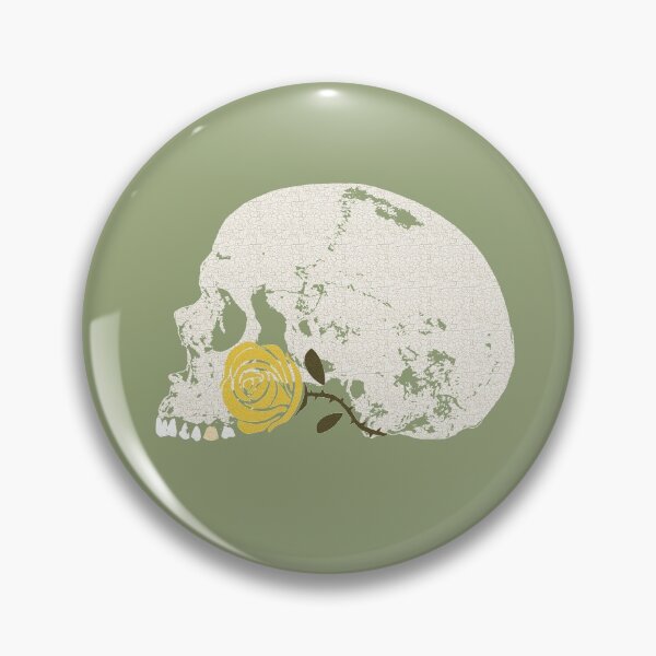 Item preview, Skull with Yellow Rose in Crackle Pattern designed and sold by RawSunArt.