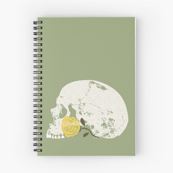 Item preview, Skull with Yellow Rose in Crackle Pattern designed and sold by RawSunArt.