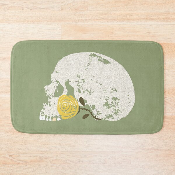 Item preview, Skull with Yellow Rose in Crackle Pattern designed and sold by RawSunArt.