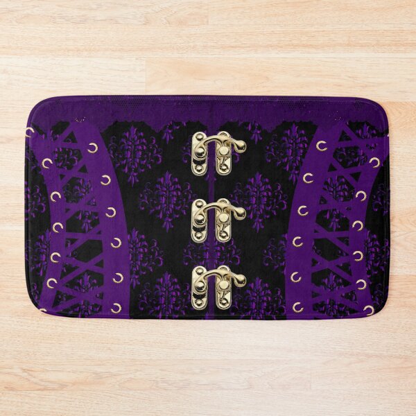 Item preview, Black with Purple lacing Victorian corset designed and sold by Kestrelle.