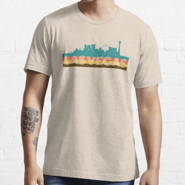 "Las Vegas Skyline Distressed Retro Style" Tshirt for Sale by
