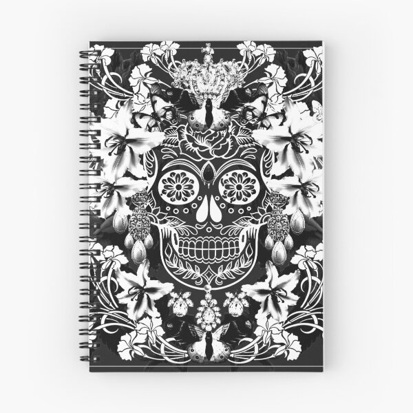 Item preview, black & white calavera designed and sold by Petitelulu.