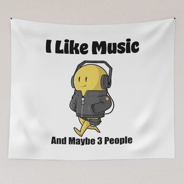 Item preview, I Like Music And Maybe 3 People Music Lovers Mixed Tape Cassette Tapes designed and sold by KLINESTORE.