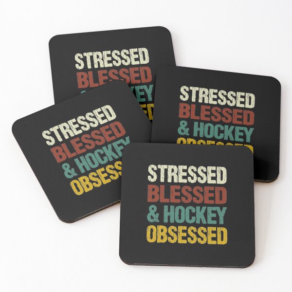 Item preview, stressed blessed and hockey obsessed designed and sold by Wideworld.