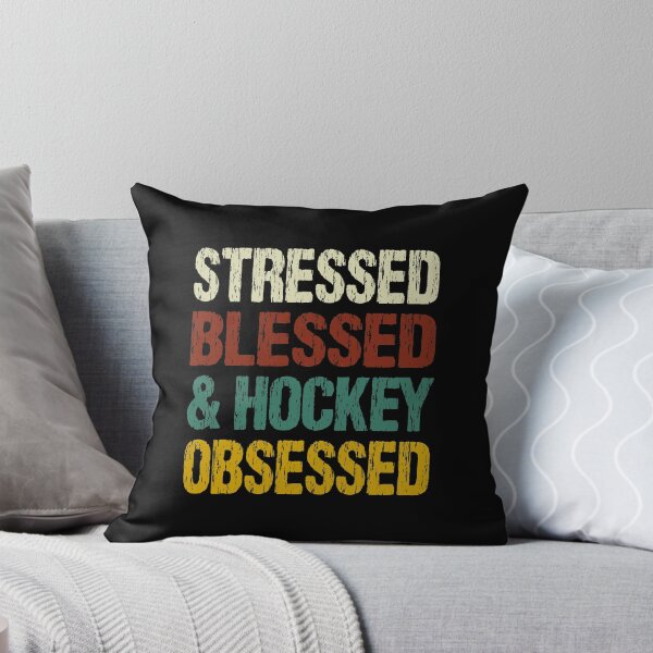 Item preview, stressed blessed and hockey obsessed designed and sold by Wideworld.
