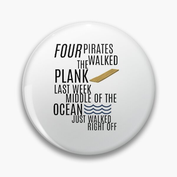 Item preview, Galavant-Inspired "Four Pirates Walked the Plank" designed and sold by mulberrydragon.